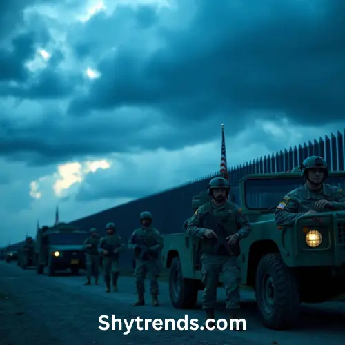 U.S. military forces preparing for action at the southern border amid rising national security concerns.