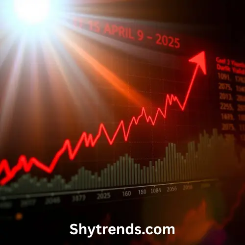 Graph showing a spike in 10-year U.S. Treasury yields amid global bond market volatility in April 2025.